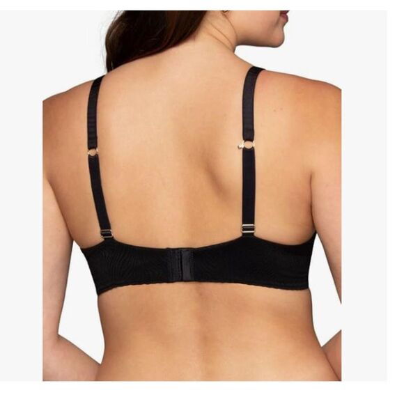 NEW Vanity Fair Bra Underwire Convertible Straps Padded Black Style 78165 36D - Picture 2 of 6